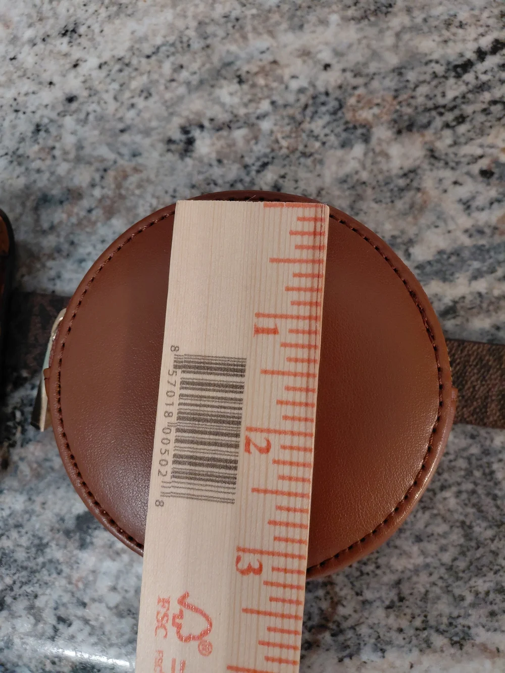 Michael Kors Tan Brown Leather Belt Double Pouch Wallet & Coin Pouch